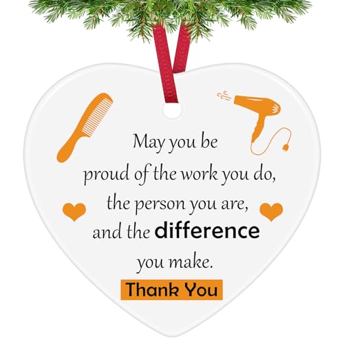 Ceramic Hairdresser Ornament Gift for Stylist Appreciation, Graduation, Christmas