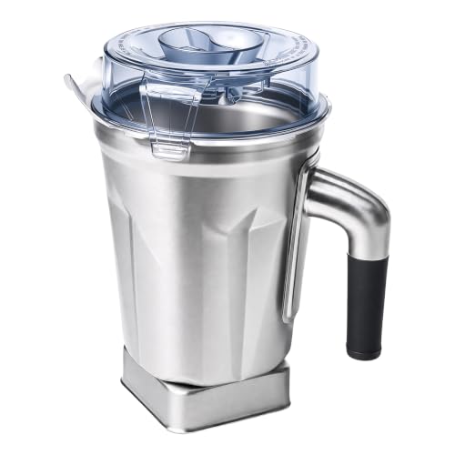 64 Oz Stainless Steel Blender Pitcher Compatible with Ascent Series - Food-Grade Replacement Jar