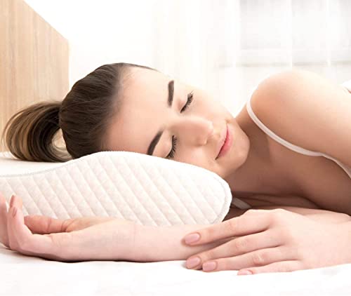 EPABO Queen Memory Foam Pillow for Neck Pain - Contour Orthopedic Cervical Support, White, 24x15x4.8 inches
