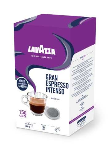Lavazza Gran Espresso Intenso E.S.E. Coffee Pods - 150 Count, Rich Dark Roast