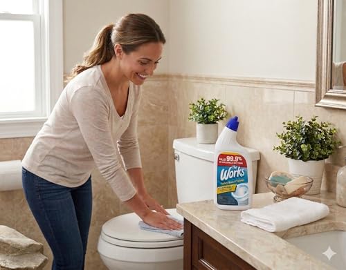Toilet Bowl Cleaner Disinfectant - Removes Rust, Lime Scale & Stains, Kills 99.9% Bacteria, Pack of 6