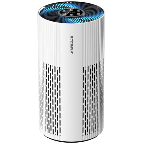 ECOSELF Large Room Air Purifier with True HEPA Filter - Bright White, 1500 ft²