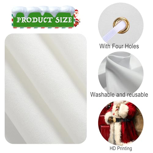 Winter Merry Christmas Santa Claus Door Cover 35x71 Inches LU90090 Polyester - Nuxovilar