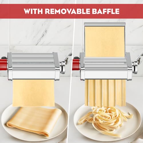 COFUN 3-in-1 Pasta Attachment for KitchenAid Stand Mixer - Metallic Silver