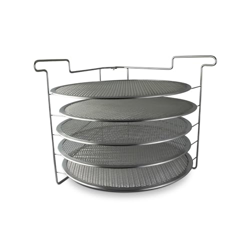 Folding Pizza Rack with five 14 Inch Screens