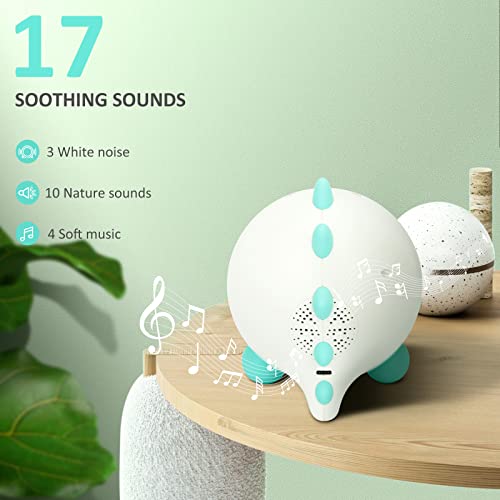 Kids Dinosaur Alarm Clock with Night Lights & Sound Machine - Green