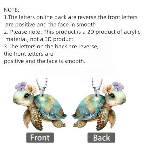 Maciebelle Rear View Mirror Accessories, Sea Turtle Gifts, Christmas Ornaments for Tree, Mirror Hanging Car Interior Accessories, White Elephant Gifts for Women