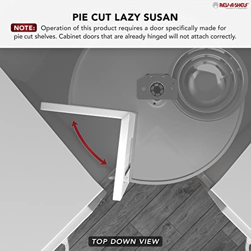 28-Inch Plastic Lazy Susan for Corner Cabinets - Almond, 2-Tier Pie-Cut Design