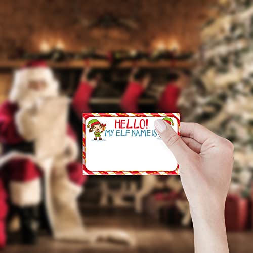 Muruseni Christmas Elf Name Guessing Game Set - Family Holiday Party Fun