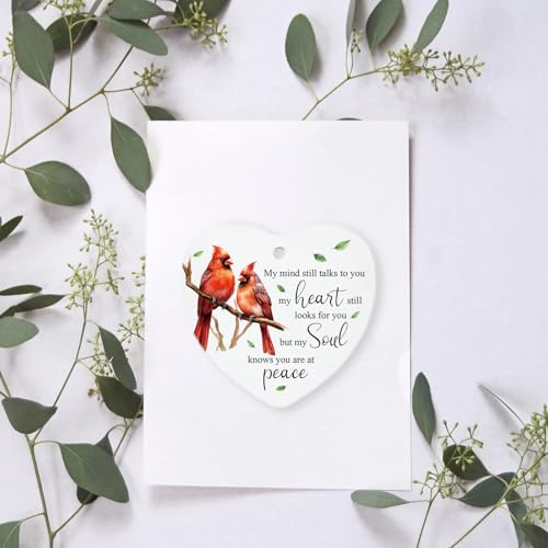 Sympathy Gifts for Loss of Loved One Cardinal Ceramic Ornament Memorial Gifts for Loss of Mom Dad Husband Celebration of Life Decorations Christmas Ornament