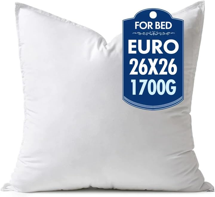 MIULEE 26x26 Inch Down Alternative Pillow Insert - Pack of 1
