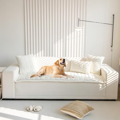 Pet Couch Cover Protector for Dogs Sofa Slipcover White 27in x 83in