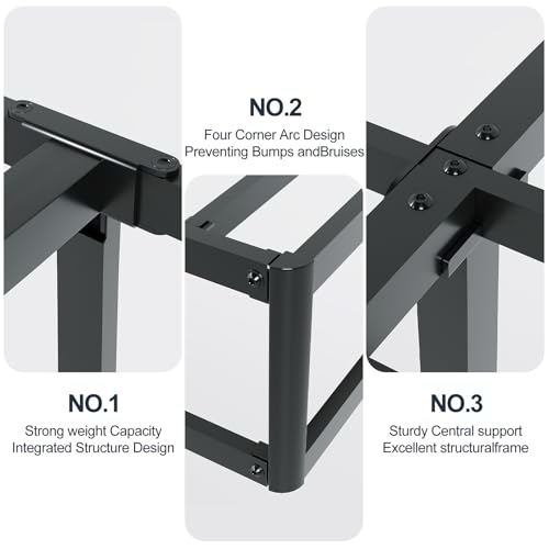 10 Inch Twin Box Spring - Heavy Duty Metal Support Frame with Fabric Cover, Noise-Free, Easy Assembly