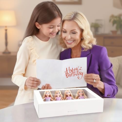 Dayacoco 40 Pack Bakery Boxes with Window - 16x11x2.5 Inches Donut & Pastry Packaging