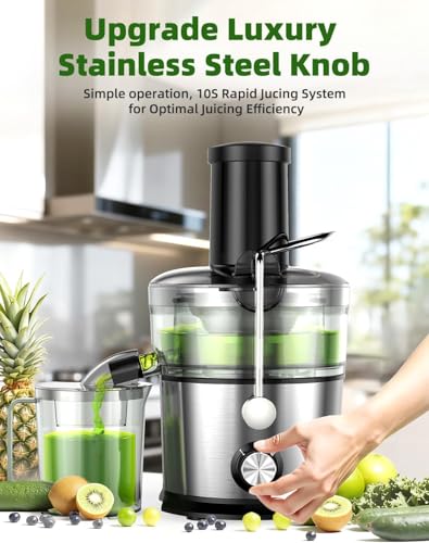 Airon Black 1200W Heavy Duty Centrifugal Juicer with 3-Inch Feed Chute