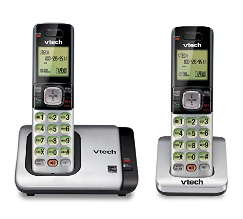 Cordless Phone with Caller ID Call Waiting 2 Handsets Silver Variation of THIS listing