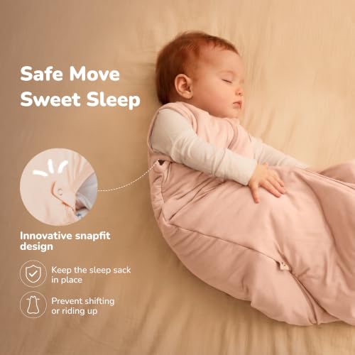 Pink Baby Sleep Sack 0-6 Months 1.5 TOG Wearable Blanket - Momcozy