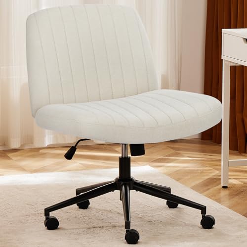 Ivory DUMOS Cross Legged Vanity & Office Chair - Home & Office Use
