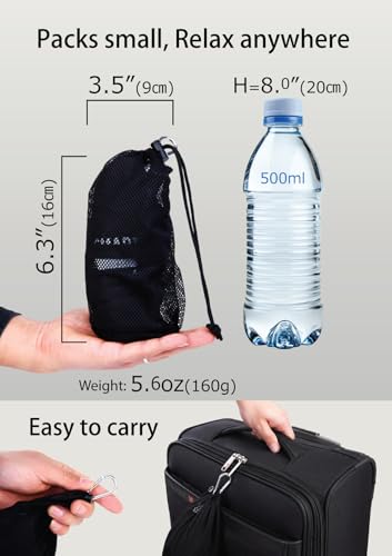 SMART Travel Vintage Black Inflatable Lumbar Support Pillow for Airplane & Office