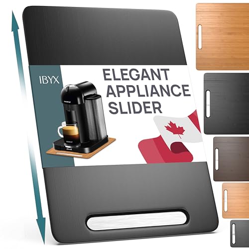 Ibyx Appliance Slider, Sliding Tray for Coffee Maker, 9.5x14 in, Black