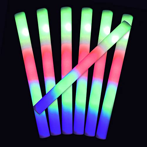 MR PARTY KING 100 LED Foam Party Sticks with 3 Lighting Modes - Wedding, Birthday, Event