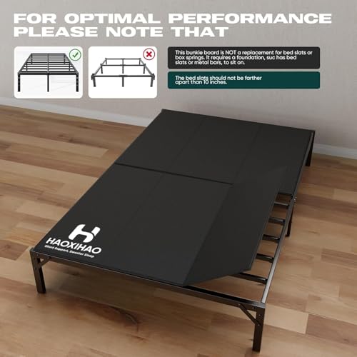 Queen Size Bunkie Board - Heavy-Duty Bed Support for Mattress - 60x80 with Noise-Reducing Cover - Variation Queen-60X80 IN