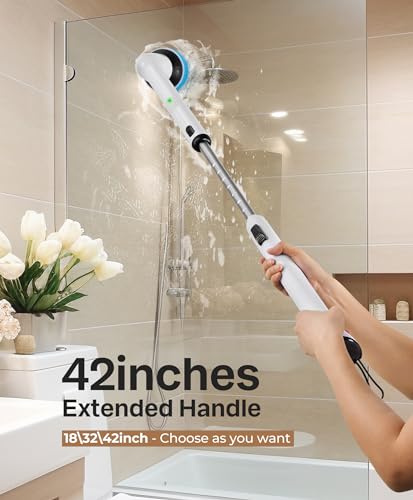 Electric Cleaning Brush Classic Black Waterproof Long Handle - Full Body IPX7