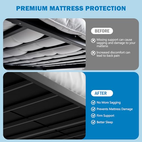 Queen Size Bunkie Board - Heavy Duty Support, 60x80 Inch, Foldable & 2-Piece Split