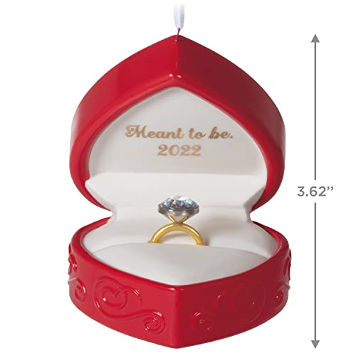 Meant to Be Engagement Hallmark Keepsake Ornament 2022 – Porcelain Ring Box
