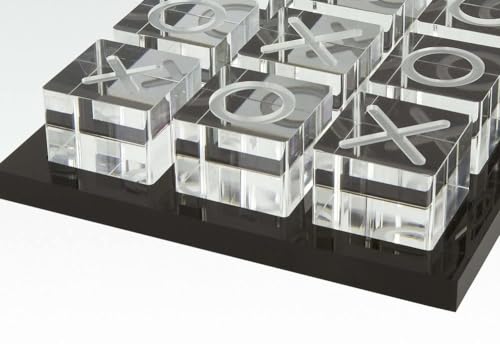 Modern Tic Tac Toe for Home Decoration Acrylic XO with Black Base