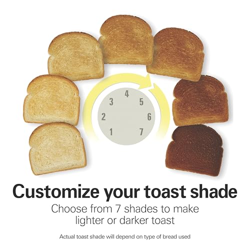 4-Slice Toaster with Extra Wide Slots, Adjustable Shade & Crumb Tray