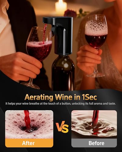 5 in 1 Wine Aerator Dispenser with Liquor Decanter and Alcohol Pourer - Black (Variation of THIS listing)