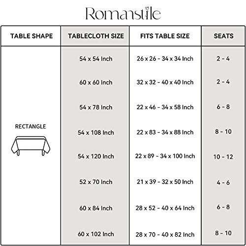Romanstile Xmas Red Plaid Vinyl Tablecloth 54 x 78 Inches Rectangle - Waterproof Holiday Table Cover
