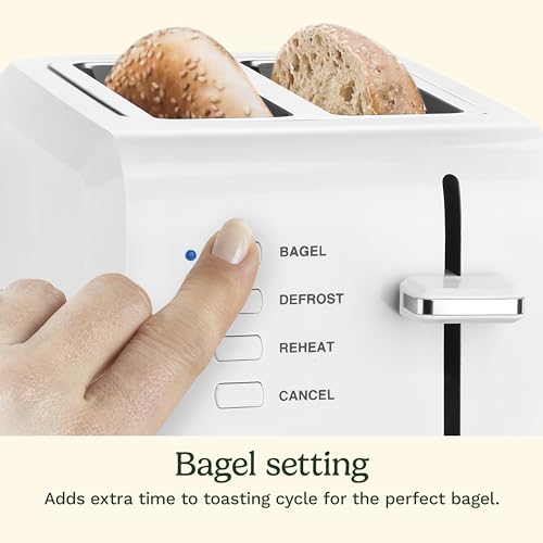 Cuisinart White 2-Slice Compact Toaster with Bagel Slots & 7 Shade Settings