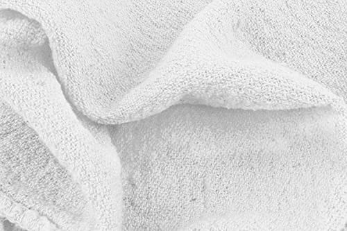 White Cotton Shop Towels Pack of 150 - 12x14 Inch Reusable Cleaning Rags