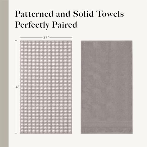 Modern Threads Classic Taupe Waffle 6-Piece Cotton Bath Towel Set with Hand Towels & Washcloths