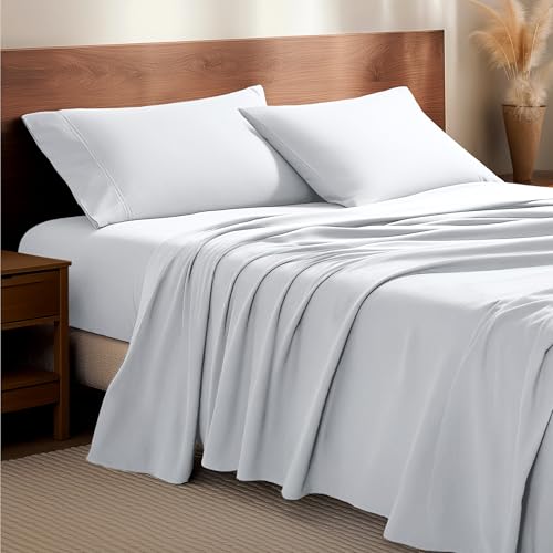 Bare Home Queen Flannel Sheet Set - 100% Cotton, White, Variation Queen / 01 - White
