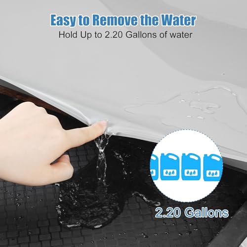 BeesVo Waterproof Silicone Under Sink Mat 40x19 Inches for Kitchen & Bathroom Cabinets, Grey