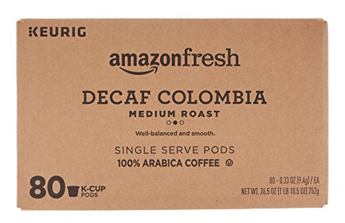 Decaf Colombia Medium Roast K-Cups - 80 Count Compatible with Keurig - AmazonFresh