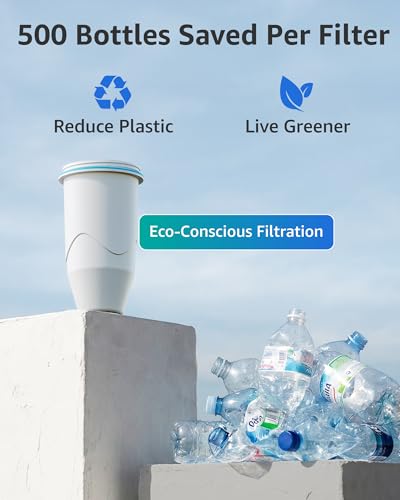 Water Filter Replacement 4 Pack for Zero Pitcher ZR-001 - Food-Grade, BPA-Free