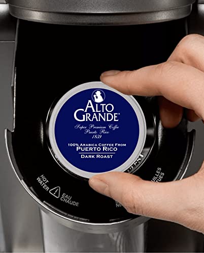 Alto Grande Puerto Rico Arabica Coffee Pods 72 Count Medium-Dark Roast - Compatible with Keurig