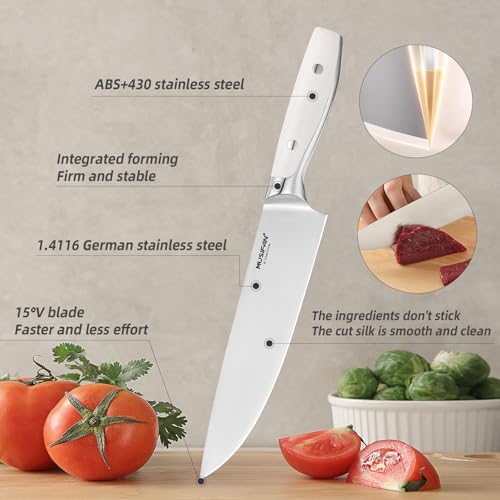Musifan 5-Piece Chef Knife Set - Modern Ultra Sharp Kitchen Knives with Ergonomic Handles