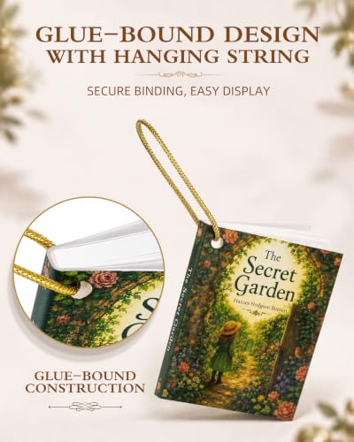 Mini Book Advent Calendar 2026 for Book Lovers - 24 Classic Literary Mini Books - Bound Gift Set with Ornaments
