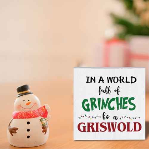 Christmas Vacation Decorations for Office Table Funny Xmas Vacation Decor for Living Room Christmas Holiday Decor Room 5 X 5 Inches