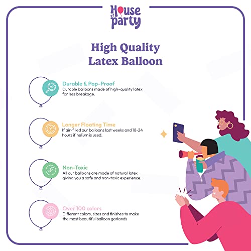 HOUSE OF PARTY Gingerbread Balloon Arch - 80 Pcs | Red, Green & Gold Candy Cane, Mylar Balloons for Christmas Decorations