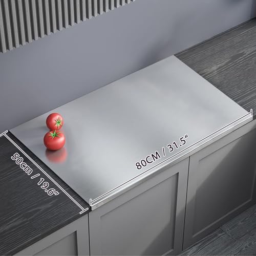 304 Stainless Steel Cutting Board 31.5 x 19.6in Non-Slip Dishwasher Safe Kitchen Chopping Board