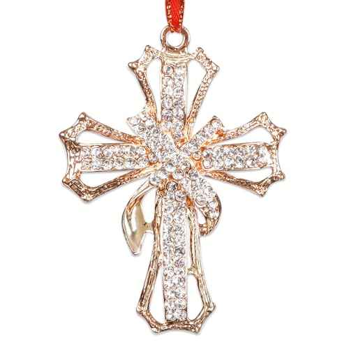 Cross Christmas Ornaments Religious Nativity Ornaments for Christmas Tree Decorations Christian Cross Keepsake Ornaments Keepsake Gifts for Women Girls Mom Sisters