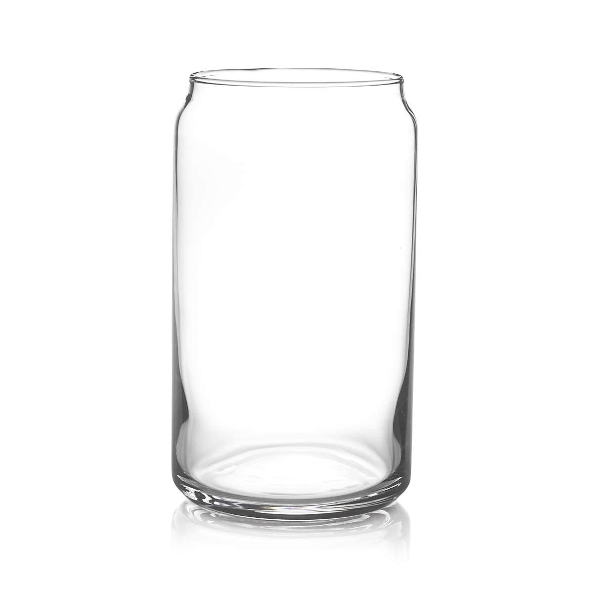 BEWAVE Drinking Glass, 16oz Can Shaped Glasses Cups, Iced Coffee Glasses, Beer Tumbler, for Whiskey, Soda, Tea, Juice, Gift, with Lid, Straw and Sleeve, 1 Pc
