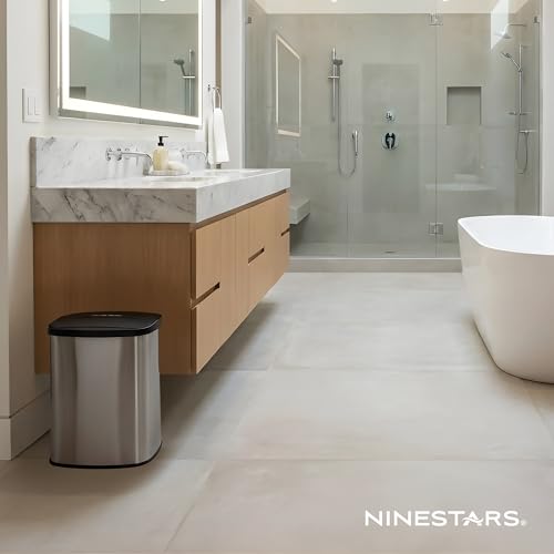 Niestars Touchless Motion Sensor Trash Can Set 13.2 Gal & 2.1 Gal Stainless Steel