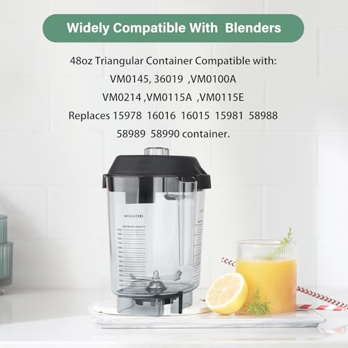 48oz Commercial Blender Pitcher for Vit VM0145 Series - Stainless Steel Blades
